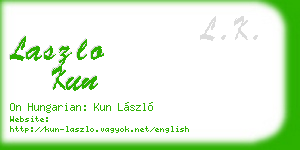 laszlo kun business card