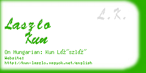 laszlo kun business card